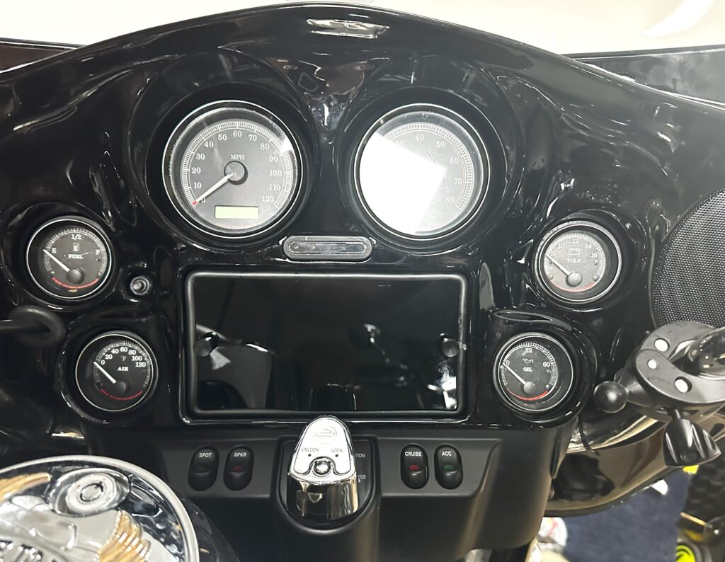 Black Harley Double Din Splash Shield 1998-2013